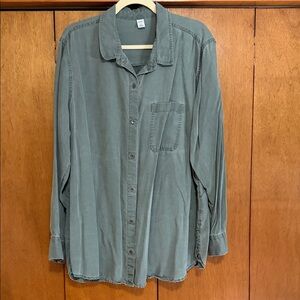 Old Navy Green Button Down Shirt